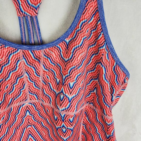 Mountain Hardwear Tank Top XL Mighty Activa Pink Printed Racerback w/ Shelf Bra - Picture 2 of 7